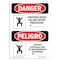 Signmission OSHA Danger, Confined Space Follow Procedure Bilingual, 10in X 7in Decal, OS-DS-D-710-VS-1088 OS-DS-D-710-VS-1088 - alternate 1